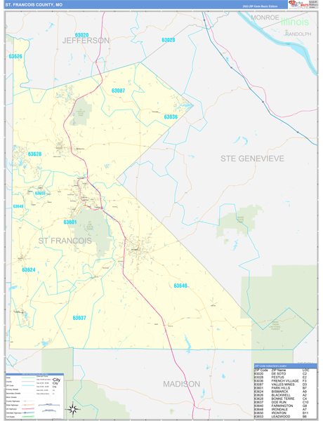 St. Francois County Digital Map Basic Style